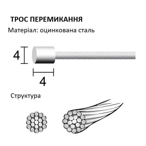 Трос трансмиссионный велосипедный Feel Fit Longus 1.2X2000мм (1шт) Трос трансмиссионный велосипедный Feel Fit Longus 1.2X2000мм (1шт)