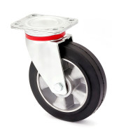 Колесо KAMA неповоротное усиленное 200 мм (1702-LR-200-B)