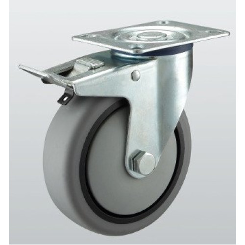 Колесо поворотное SNB с крепежной панелью и тормозом 125 мм (3204-ST-125-R) Колесо поворотное SNB с крепежной панелью и тормозом 125 мм (3204-ST-125-R)