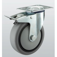 Колесо поворотное SNB с крепежной панелью и тормозом 160 мм (3204-ST-160-R)