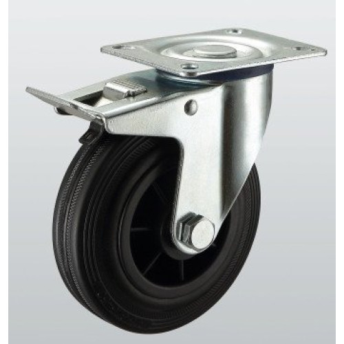 Колесо поворотное с крепежной панелью SNB Черный (124200ST) Колесо поворотное с крепежной панелью SNB Черный (124200ST)