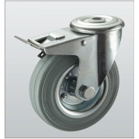 Колесо поворотное SNB с отверстием и тормозом 100 мм (1206-ST-100-R)