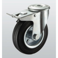 Колесо поворотное SNB с отверстием и тормозом (116160)