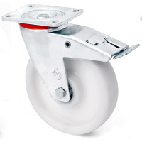 Поворотные большегрузные колеса KAMA из полипропилена с тормозом 125 мм (2304-LR-125-B)