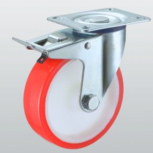 Колесо поворотное STANDART с крепежной панелью и тормозом Longway 160 мм (4304-ST-160-R) Колесо поворотное STANDART с крепежной панелью и тормозом Longway 160 мм (4304-ST-160-R)