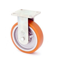 Колесо неповоротное KAMA STRONG с крепёжной панелью 200 мм (4507-STR-200-B)